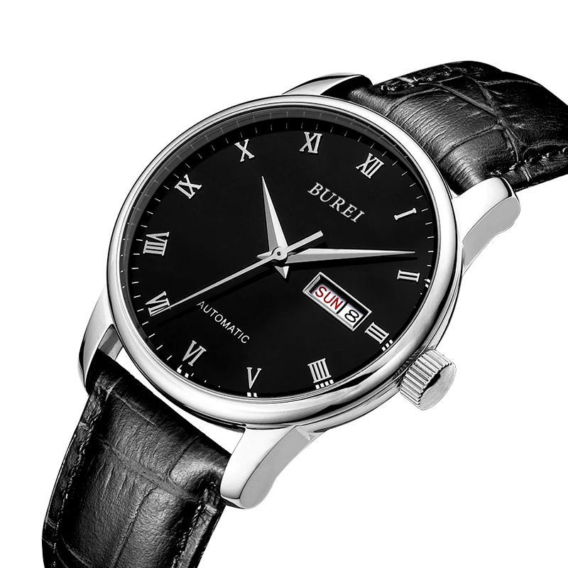 BUREI 1002 швейцарские часы для женщин люксовый бренд подлинный двойной автоматический механический календарь Мужские часы Женская пара