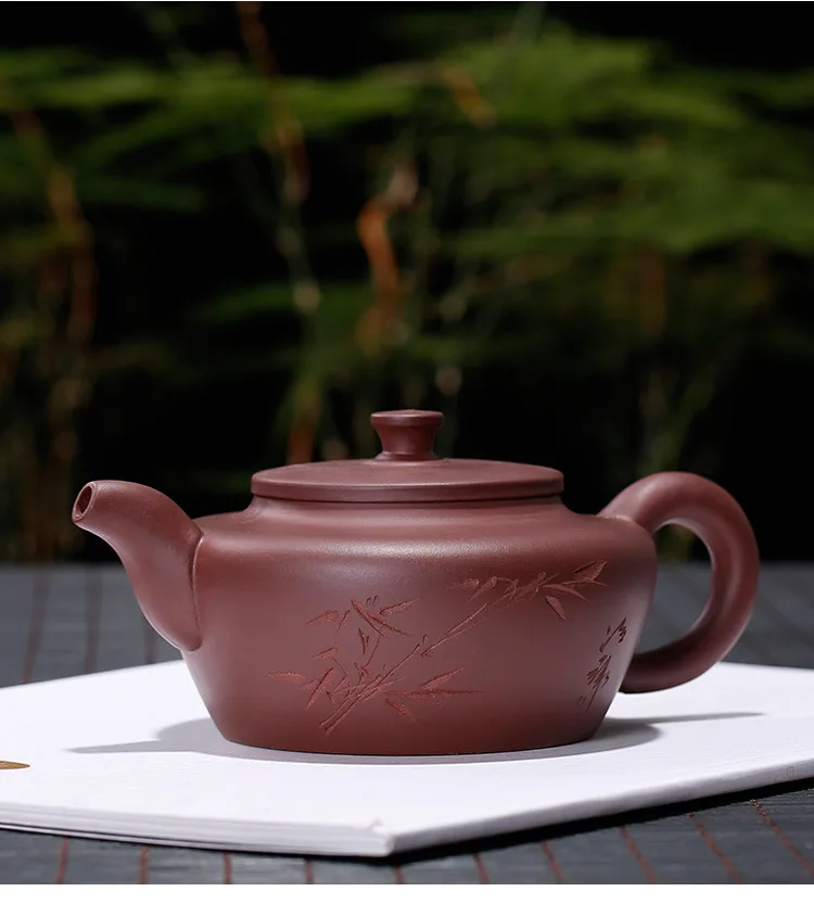 Yixing Clay Teapot Vintage Well Curb Handmade Lettering Qingfeng Pot Wholesale Yixing Tea Pot Customizable Gift Set