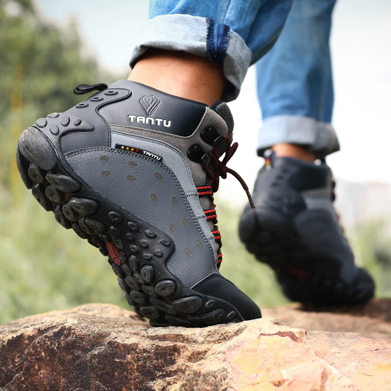 Men's Winter Super Warm PU Leather Ankle Boots Men's Autumn Waterproof Snow Boots Casual Autumn Boots Men's Shoes 39-46