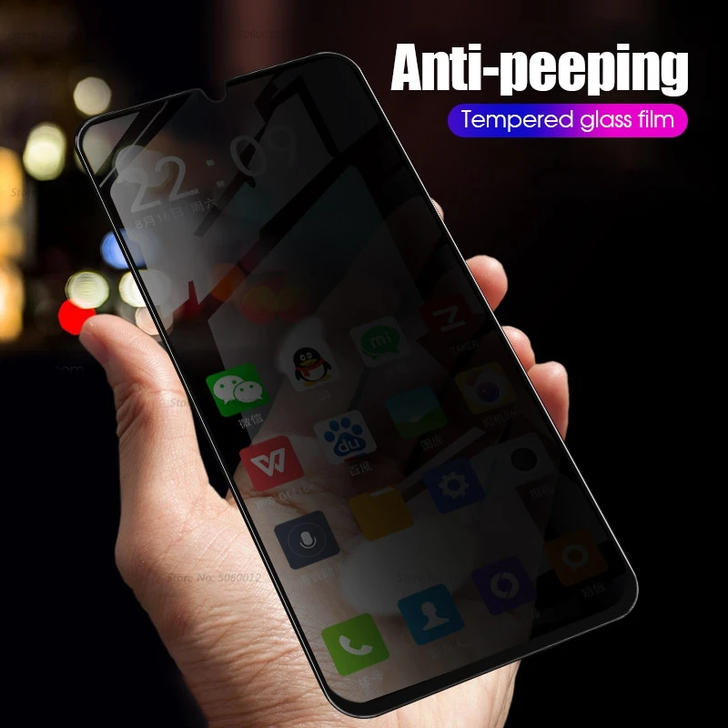 Антишпионское закаленное стекло для Samsung A30 A50 A40 A70 A10 A20 A60 A80 Galaxy M10 M20 M30 защита