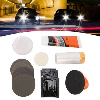 

Car Headlight Restoration System Brightener DIY Kit Improve Clarity Sand Polishing Protection Headlamp Lens Polish Paste
