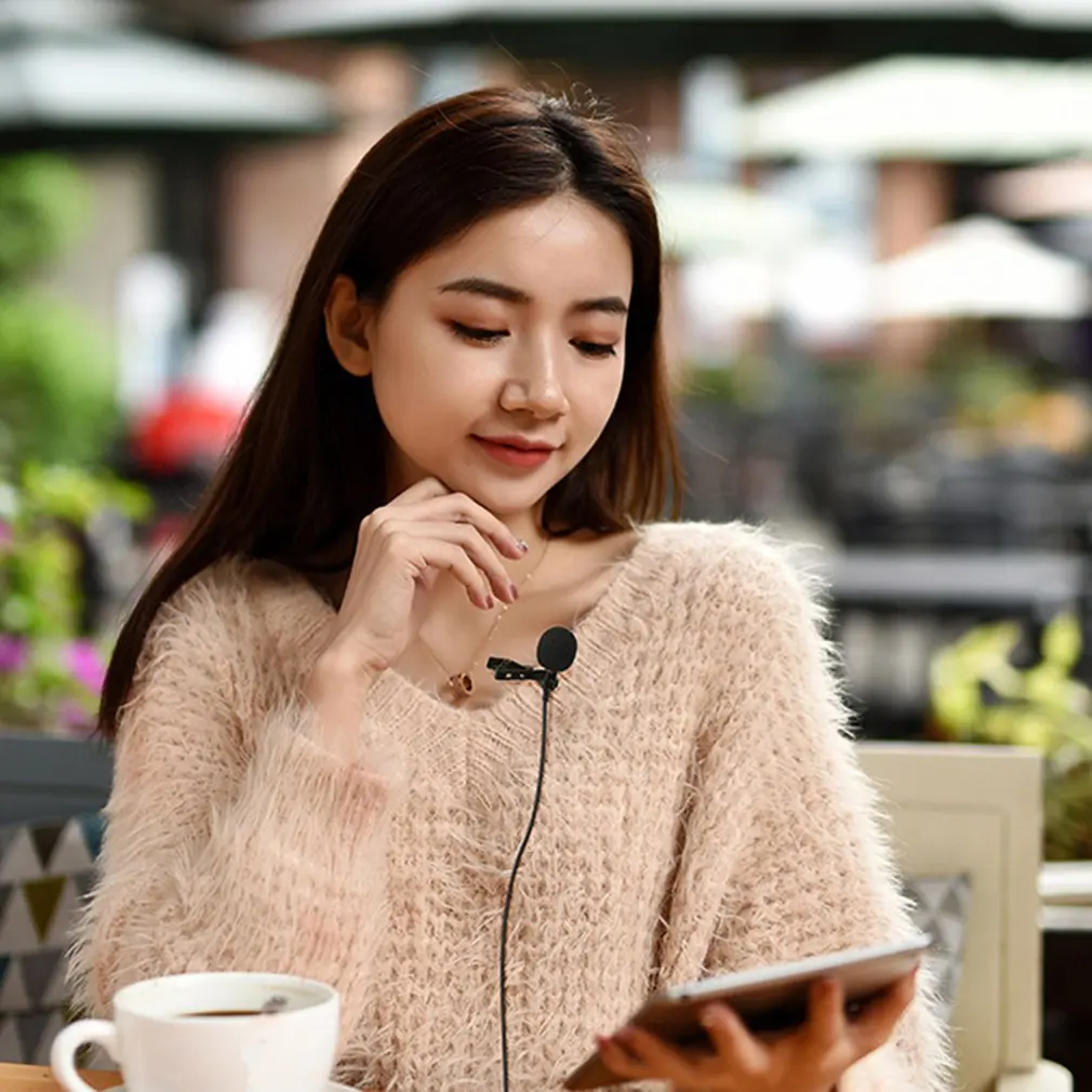 3.5 Mm Microphone Clip Tie Collar For Mobile Phone Speaking In Lecture Bracket Clip Vocal Audio Lapel Microphone