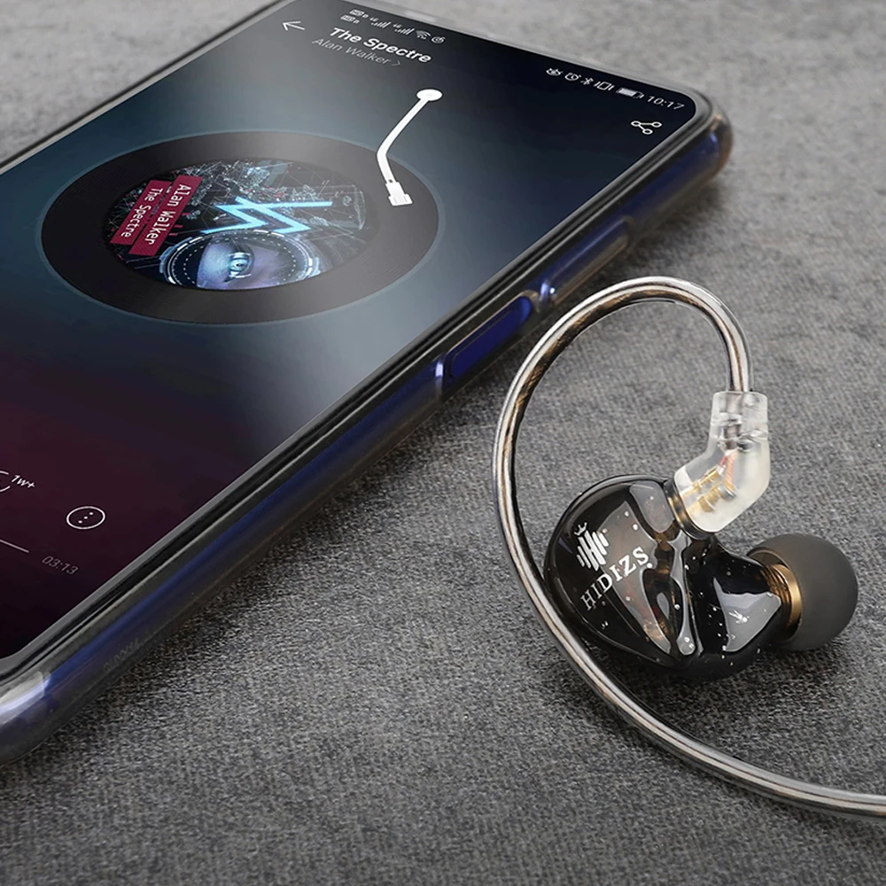 HIDIZS MS1 Rainbow Dynamic In Ear earphone Wired Audiophile Diaphragm Hi Fi IEM headset with Detachable Cable