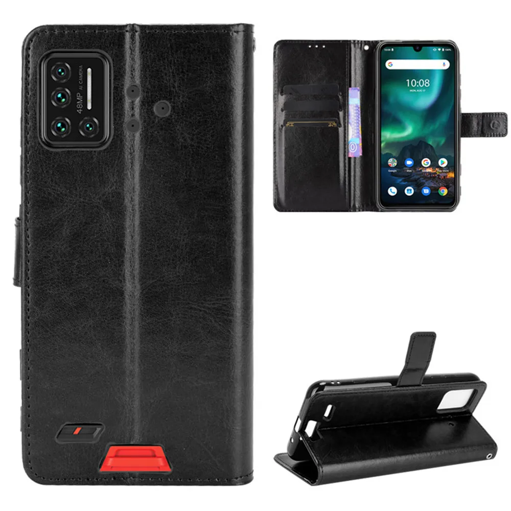 Противоударный чехол-книжка для Umidigi Bison NFC 2021 X10 Pro из искусственной кожи |