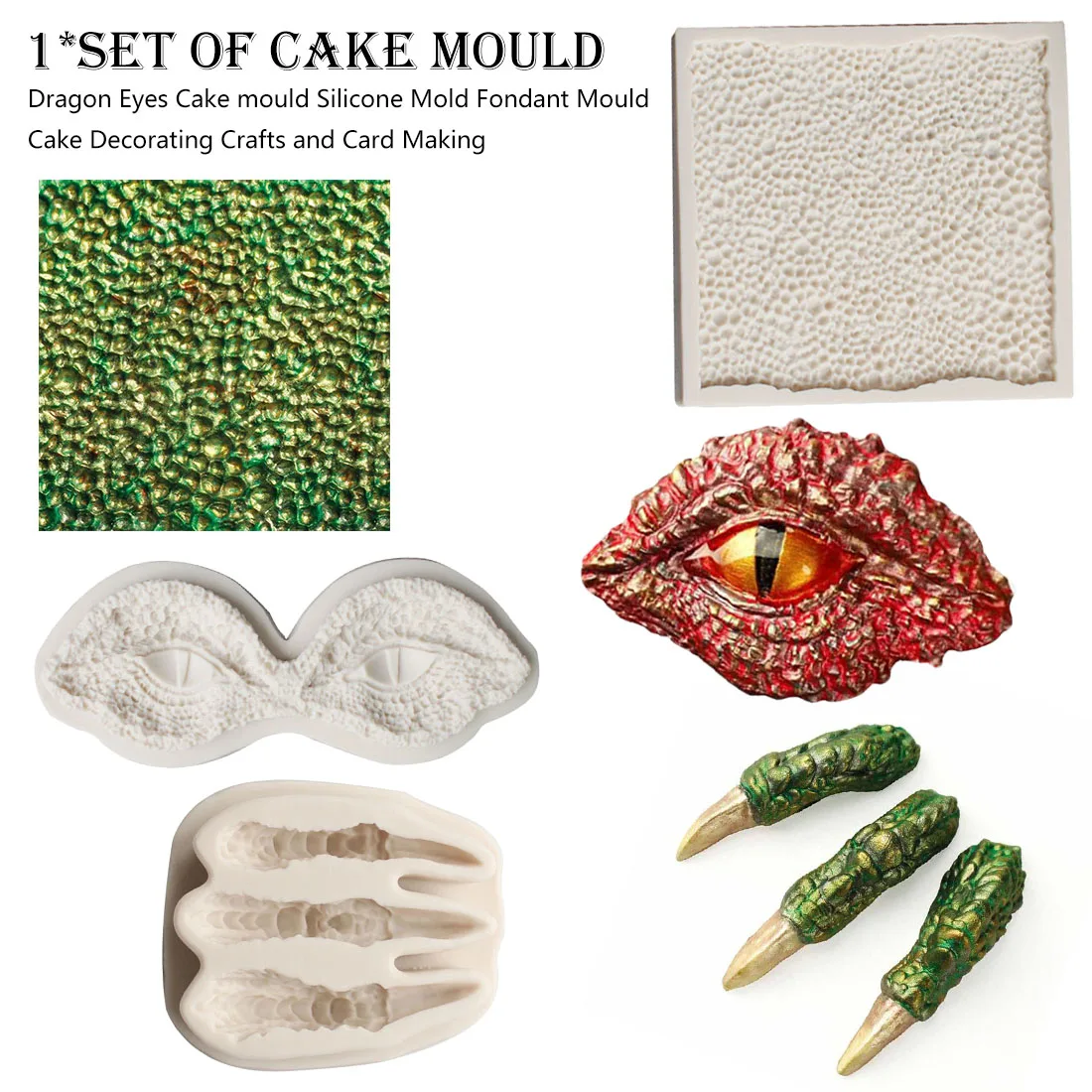 

1pc Kitchen Gadgets Dragon Eyes Cake mould Silicone Mold Fondant Mould Cake Decorating Crafts and Card Making