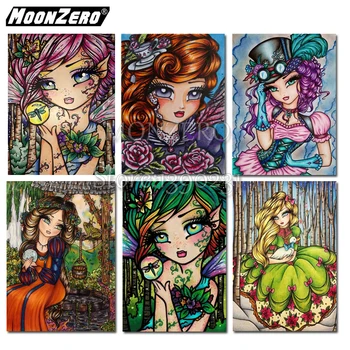 

DIY Diamond painting Cartoon girl picture Full Square/Round Diamond Embroidered 5D Cross Stitch Gift Home Decor WYZ20200916