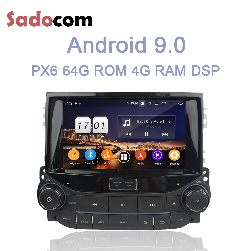 DSP TDA7851 Android 9,0 8 ядерный 64 ГБ 4 ГБ ОЗУ автомобильный dvd-плеер Wifi 4G Bluetooth RDS Авторадио карта для Chevrolet Malibu 2013