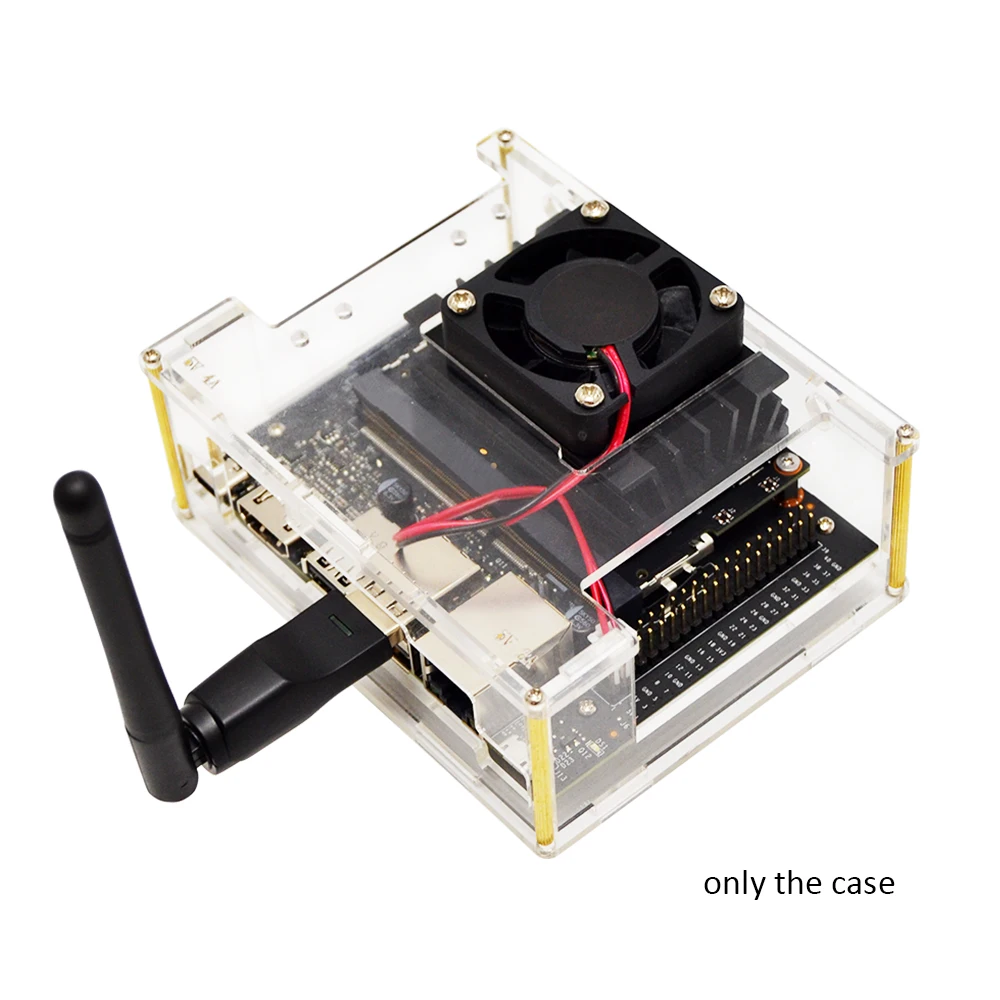 Новый набор для разработки Nvidia Jetson Nano 2GB прозрачный акриловый чехол с охлаждающим