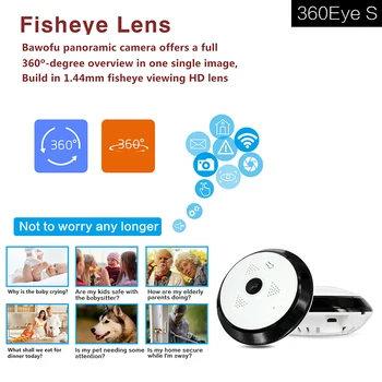 

960P Wifi Panorama Camera Security Ip Camera wifi CCTV Wireless Surveillance Fisheye HD Night Vision Motion Detection Audio