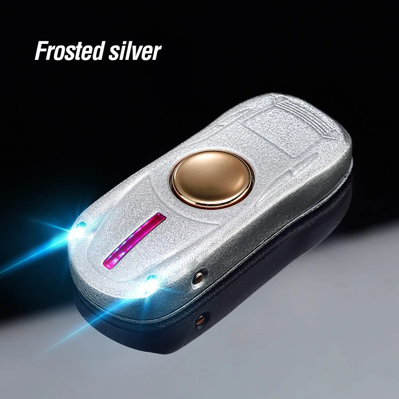 Новая модель автомобиля Fingertip Gyro Зажигалка usb зарядка электронная Прикуриватель ветрозащитный турбо ручной Спиннер зажигалка с подсветкой