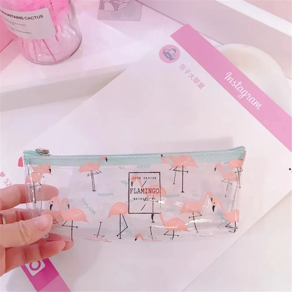 

PVC large pencil bag stationery storage bag school office supplies simple small fresh transparent stationery pencil case