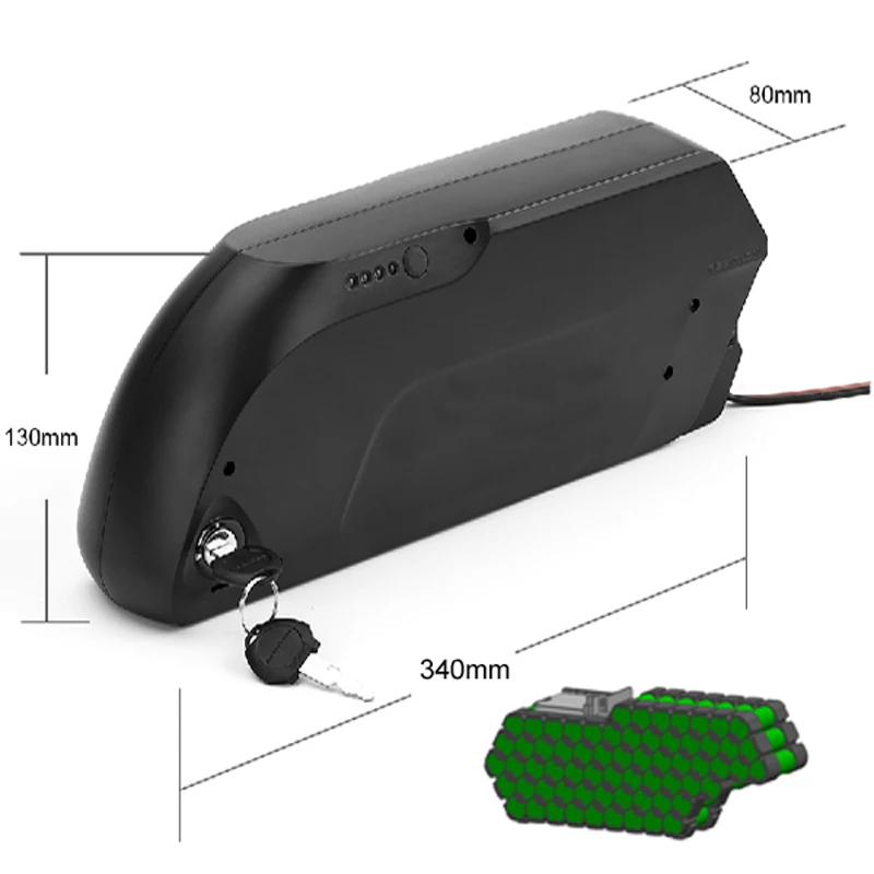 Аккумуляторная литиевая батарея tiger shark 36 В 48 в 52 10 Ач 15 20 18650 USB для