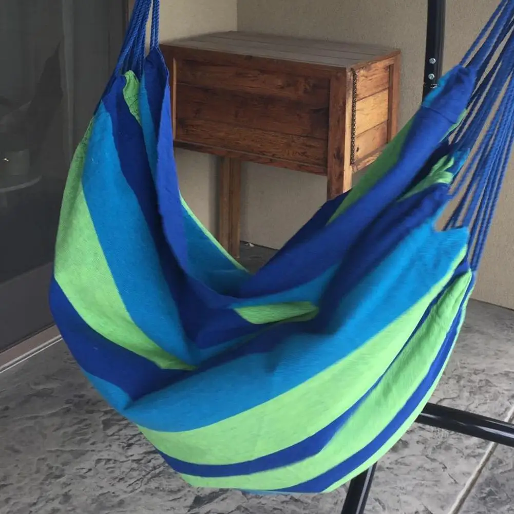 Portable Hanging Hammock Home Bedroom Swing Bed Lazy Chair For Outdoor Swing Travel Camping Canvas Hammock Chairs Dropshipping