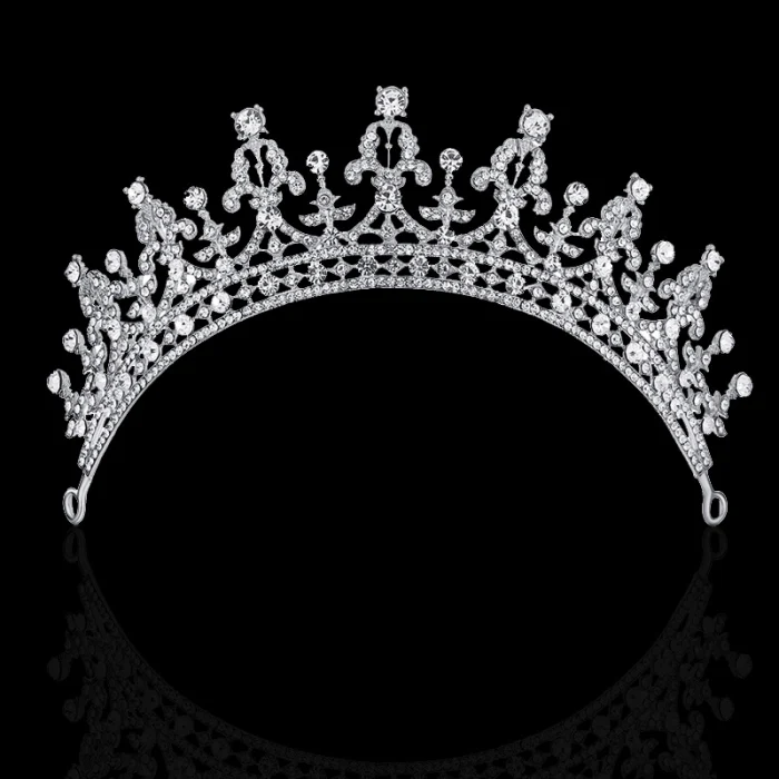 Новая мода Свадебные сплав Корона женские жемчужные заколка для волос со стразами Diademas Para El Pelo Mujer