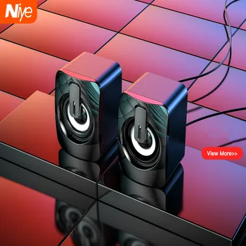 

USB Computer Speaker Deep Bass Stereo Sound Music Player Speakers for Macbook Laptok Desktop Notebook Computer Loudspeaker