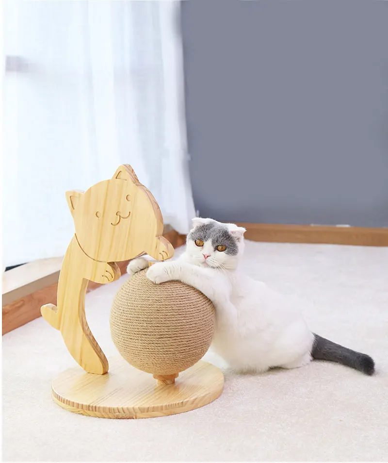 Вращающийся глобус кошка сизаль когтеточка Кошка прыгающая игрушка Когтеточка дерево скалолазание рама мебель для домашних животных