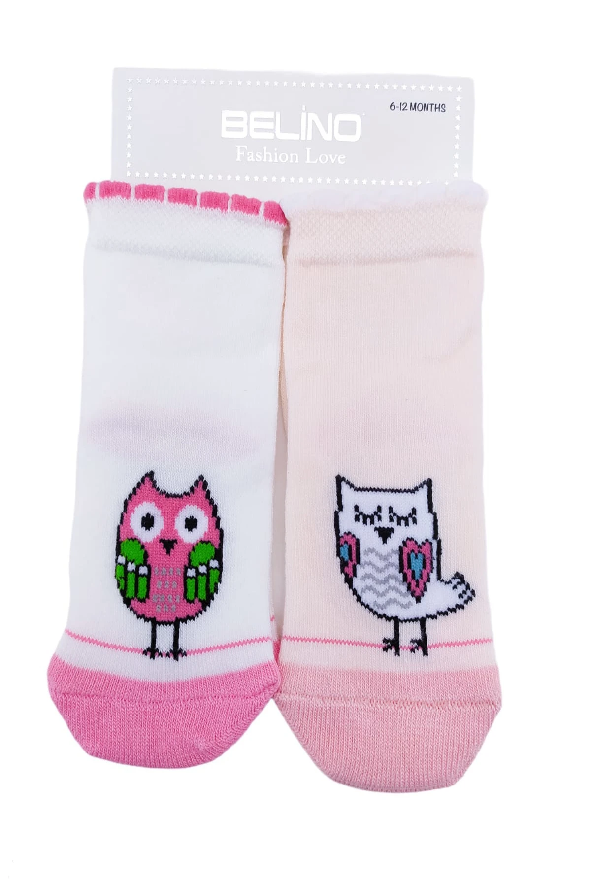 Calcetines de algodón con estampado de búho para bebé, medias de 2 Li, rosa, hilo teñido| | - AliExpress