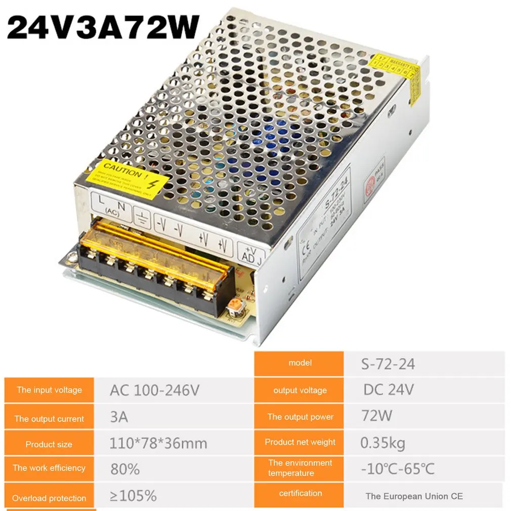Переключение Питание DC24V 1A 2A 2.5A 3A 4.5A 5A 6.5A 8.3A 10A 12.5A 15A 16.5A AC 220V постоянного тока до DC24V AC-DC 24V 24V Светодиодные ленты