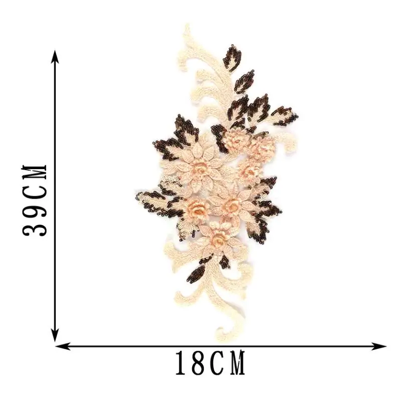 1 шт. 3D вышитые нашивки цветы пришить на аппликация для одежды DIY аксессуары Скрапбукинг - Цвет: 13