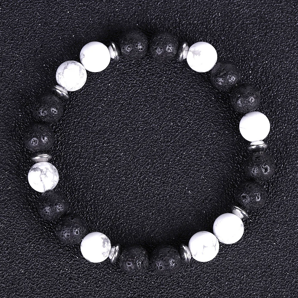 8 мм черный камень лавы эфирное масло аромат диффузор браслет Howlite каллаит авантюрин Баланс йога Будда для женщин мужчин ювелирные изделия