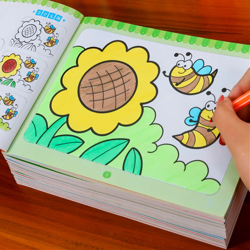 Cartoon Printing Adult Coloring Activity Book Set Hand Drawn Doodle Book  Drawing Book Libros Livros Soft Cover A4 Large Size - AliExpress