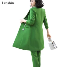 Lenshin женское X-long пальто винтажный Тренч Верхняя одежда двубортные куртки модный стиль офисной Леди зимняя одежда
