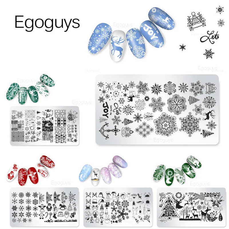 Для декорирования ногтей шаблоны для стемпинга рождественские фотографии с