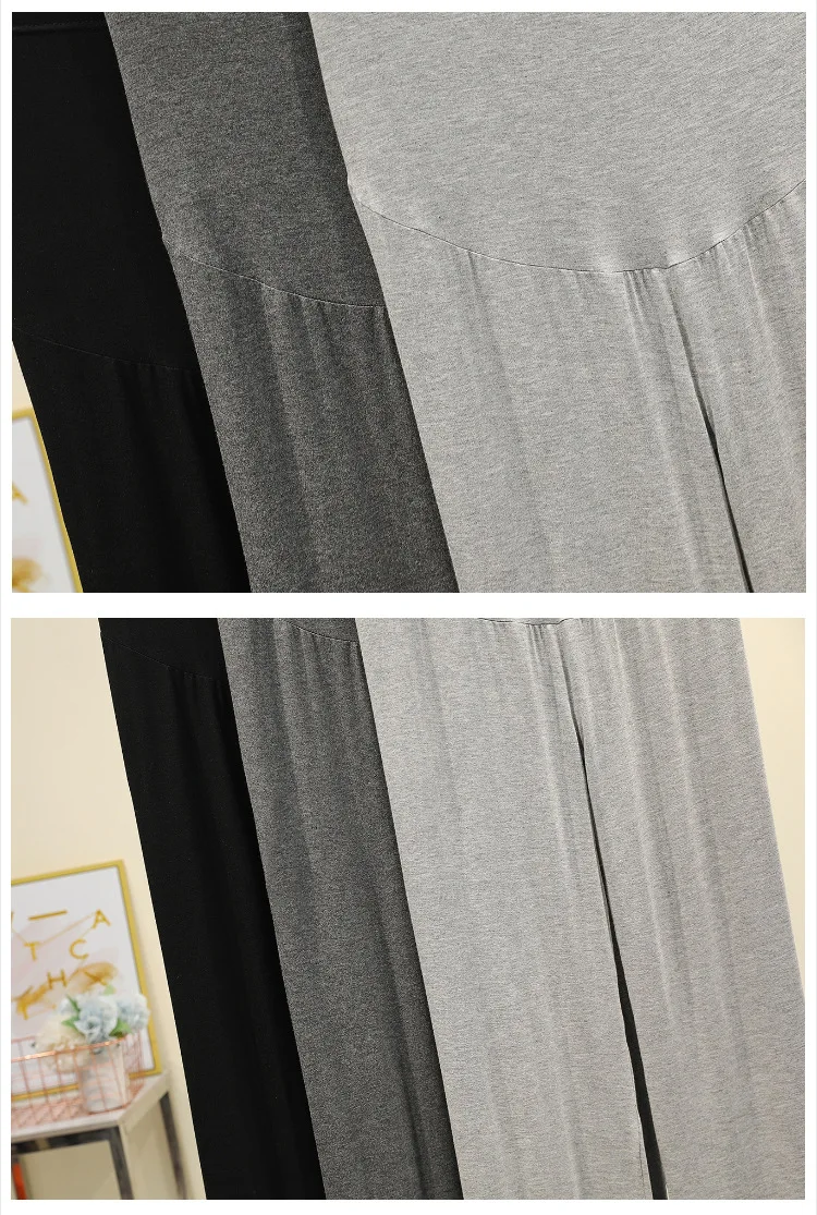 Беременных летние тонкие удобные Модальные хлопковые свободные штаны; комбинезон с девятью кнопками; сплошной цвет подтяжки живота свободные брюки для беременных