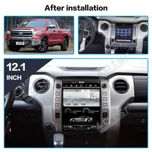 For Toyota Tundra Android Radio Tape Recorder 2014 2019 Car Multimedia Player Stereo Head Unit PX6 Tesla Vertical Navi GPS Audio
