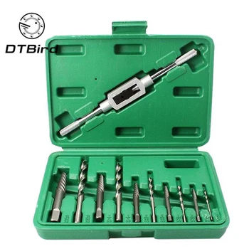 

11pcs/Set Screw Extractor Drill Bit Damaged Broken Screw Bolt Adjustable Tap Die Wrench Stud Remover Tool Kit for Woodworking
