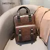 Women Anti Theft Backpacks Students Brown School Bags for Teenage Girls Waterproof Vintage Laptop Leather Big Travel Backpack 3