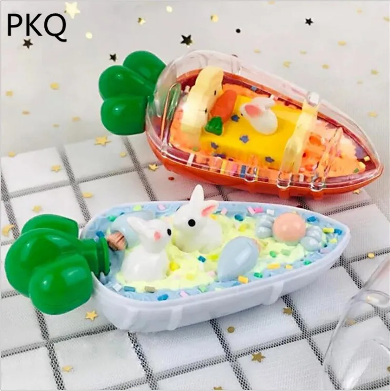24 шт. мультяшная пластиковая мини прозрачная Конфета упаковочная коробка креативная PS пищевая пластиковая коробка для конфет в форме редьки коробка для шоколада