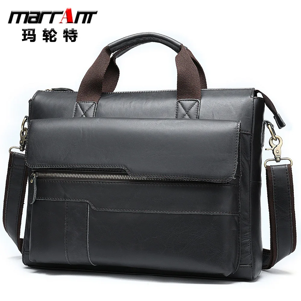 

Ma Lun Special Head Layer Cowhide Business Computer Horizontal Diagonal Single Shoulder Bag Briefcase 8615