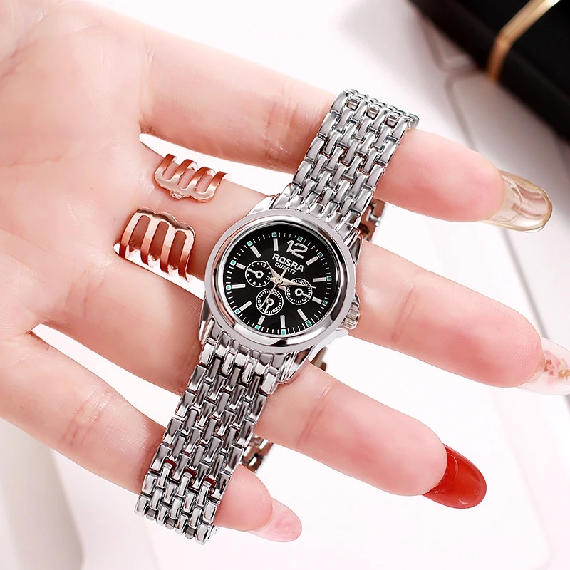 

Women Watches Quartz Analog Stainless Steel Fashion Casual Elegant Korean Style Ladies Wristwatch