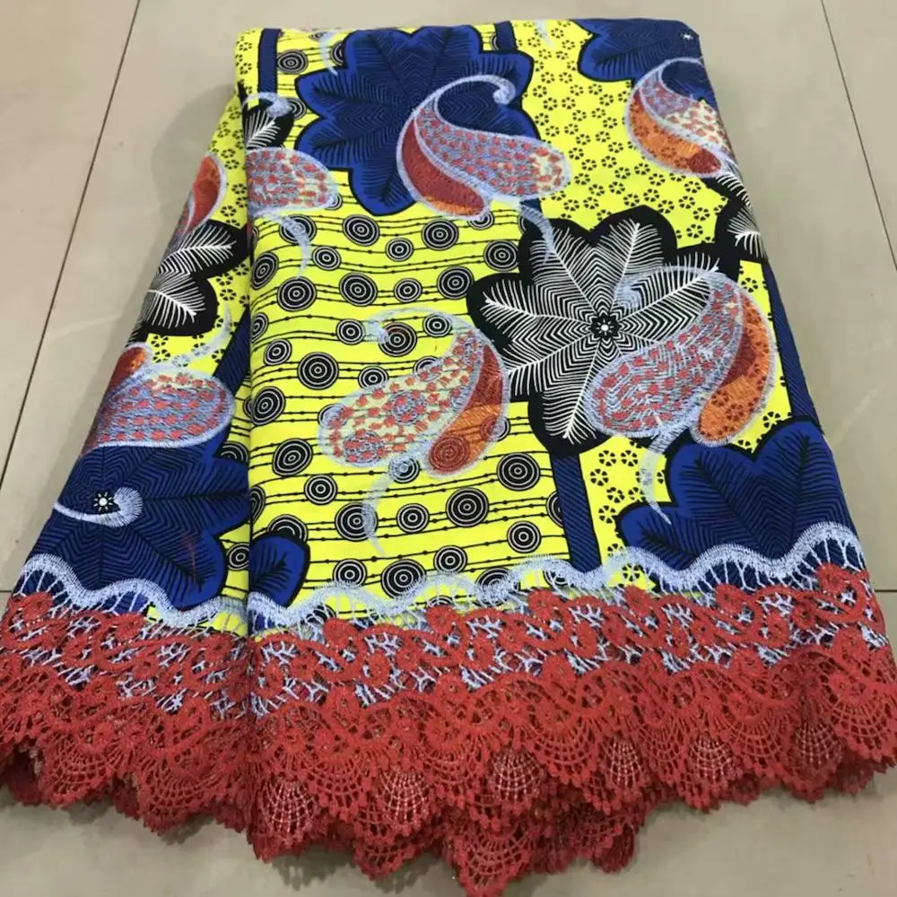 Новейшая многоцветная тяжелая африканская восковая кружевная ткань высокого качества с вышивкой нигерийский шнур кружева для свадебного платья