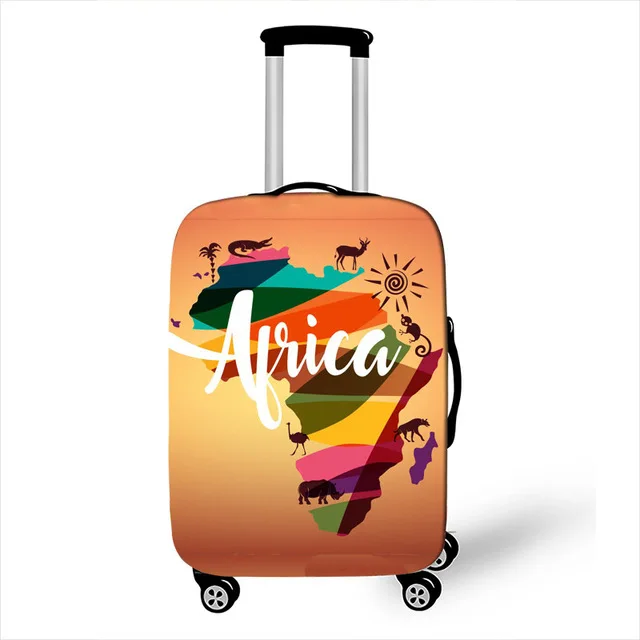 Cool Suitcase Luggage Cover Animal Elastic Baggage Dust Protection Trunk Case Cover For 18-32Inch Trolley Travel Accessories - Color: as pictures