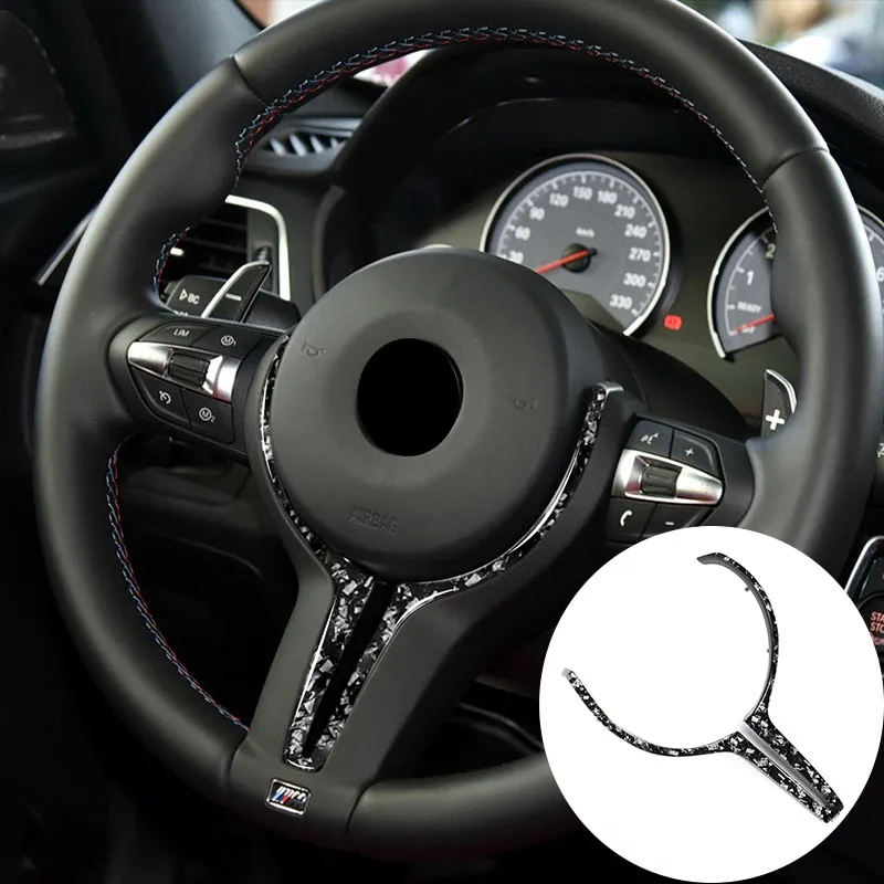Кованый чехол из настоящего углеродного волокна ABS для рулевого колеса BMW M2 M3 M4 F87