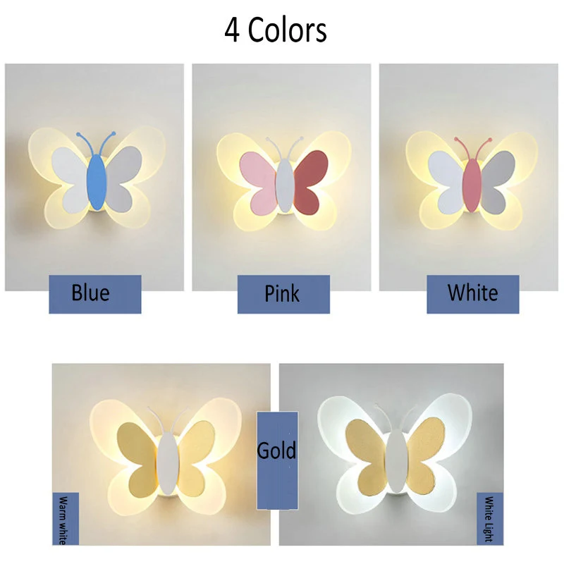 Applique murale led enfant papillon | Luminaires sur