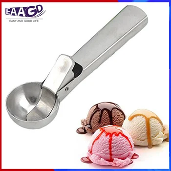 

Easy Trigger Stainless Steel Ice Cream Scoop Water Melon Scoops for Frozen Yogurt, Meat Balls FDA Approved