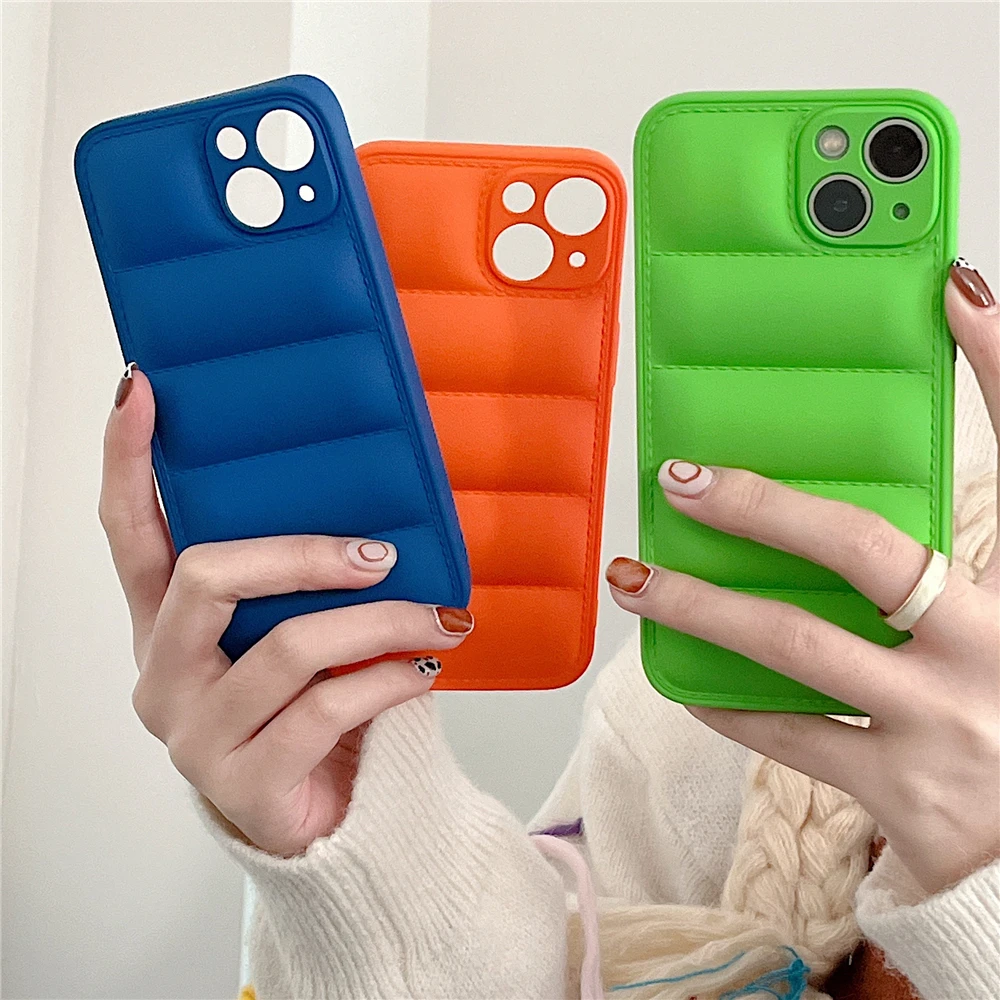 cute iphone 11 Pro Max cases Fashion Brand Down Jacket Cloth Back Cover For iPhone 13 11 12 Pro XS Max XR X 7 8 Plus Phone Case Shockrpoor Soft Silicon Coque iphone 11 Pro Max cover case