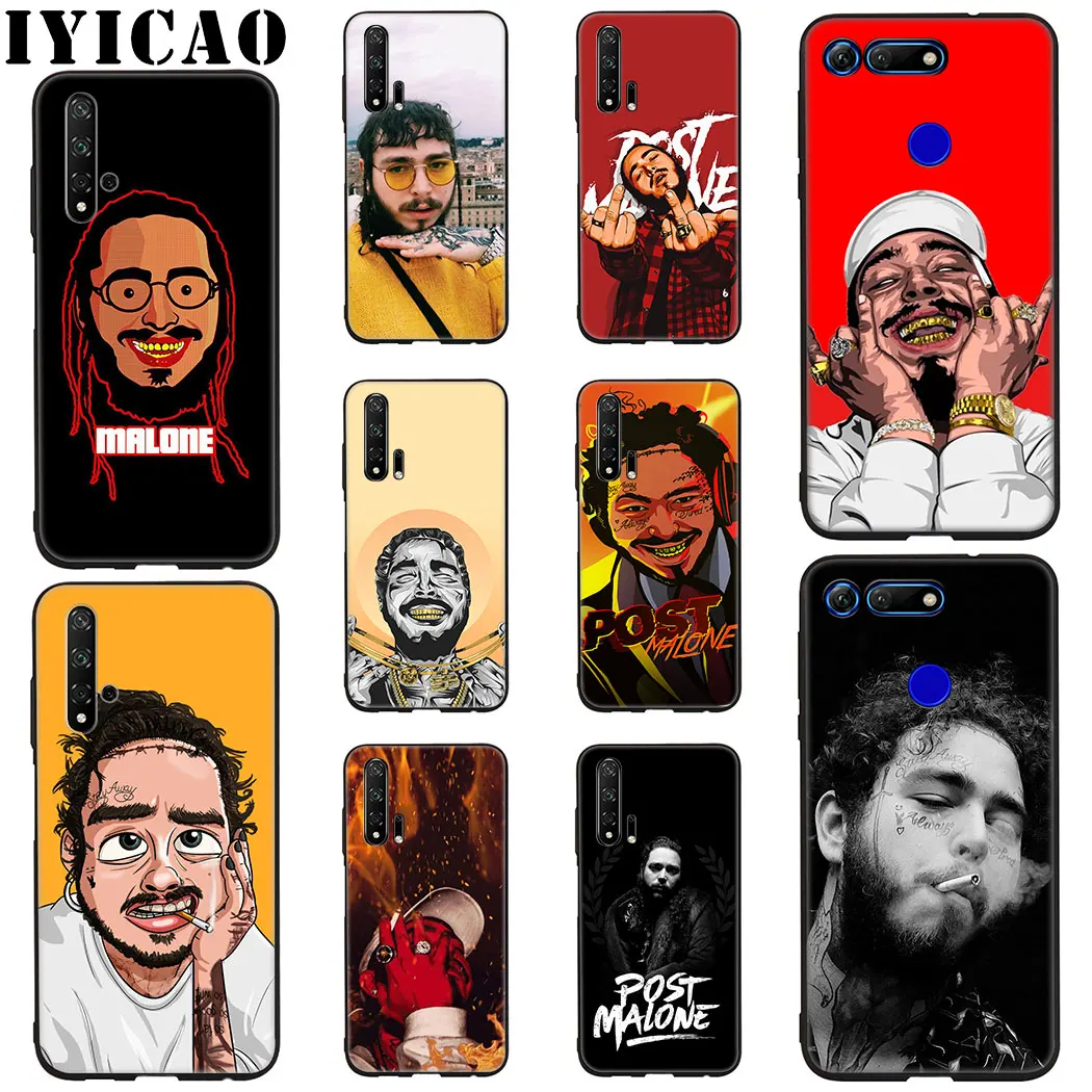 Мягкий силиконовый чехол IYICAO Post Malone для Honor View 20 8C 8X8 9 10 Lite 6A 7C 7X 7A 9X20 Pro Note |
