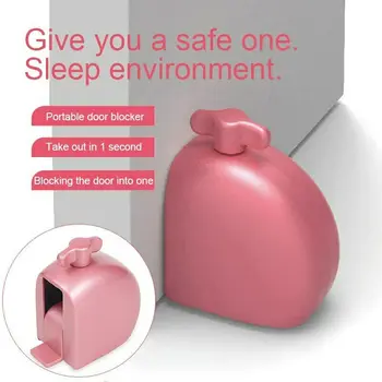 

Safety Zinc Alloy Door Stoppers Security Jammer for Bedroom Home Hotel TP899