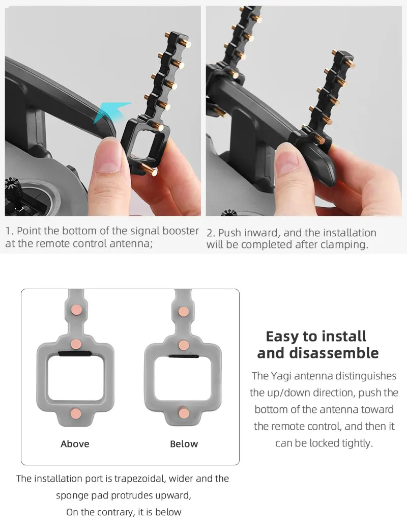 the installation port is trapezoidal, wider and the sponge protrudes upward .