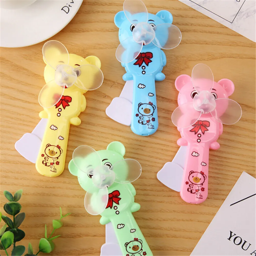 2018 New Fashion Mini Fan Portable Hand Held Desk Humidification Cartoon Bear Handheld Ventilador Water Mist Fan for Children
