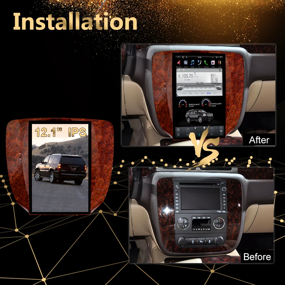 12,1 дюймов ips Автомобильный gps Радио навигатор для GMC Yukon/Chevrolet Tahoe/Silverado/Shavrola 2007-2012 головное устройство Мультимедиа Радио 4G