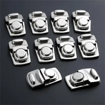 

10Pcs Antique Silver Color Lock Metal Jewelry Chest Gift Box Suitcase Case Buckles Hasp Latch Catch Clasp Furniture Hardware