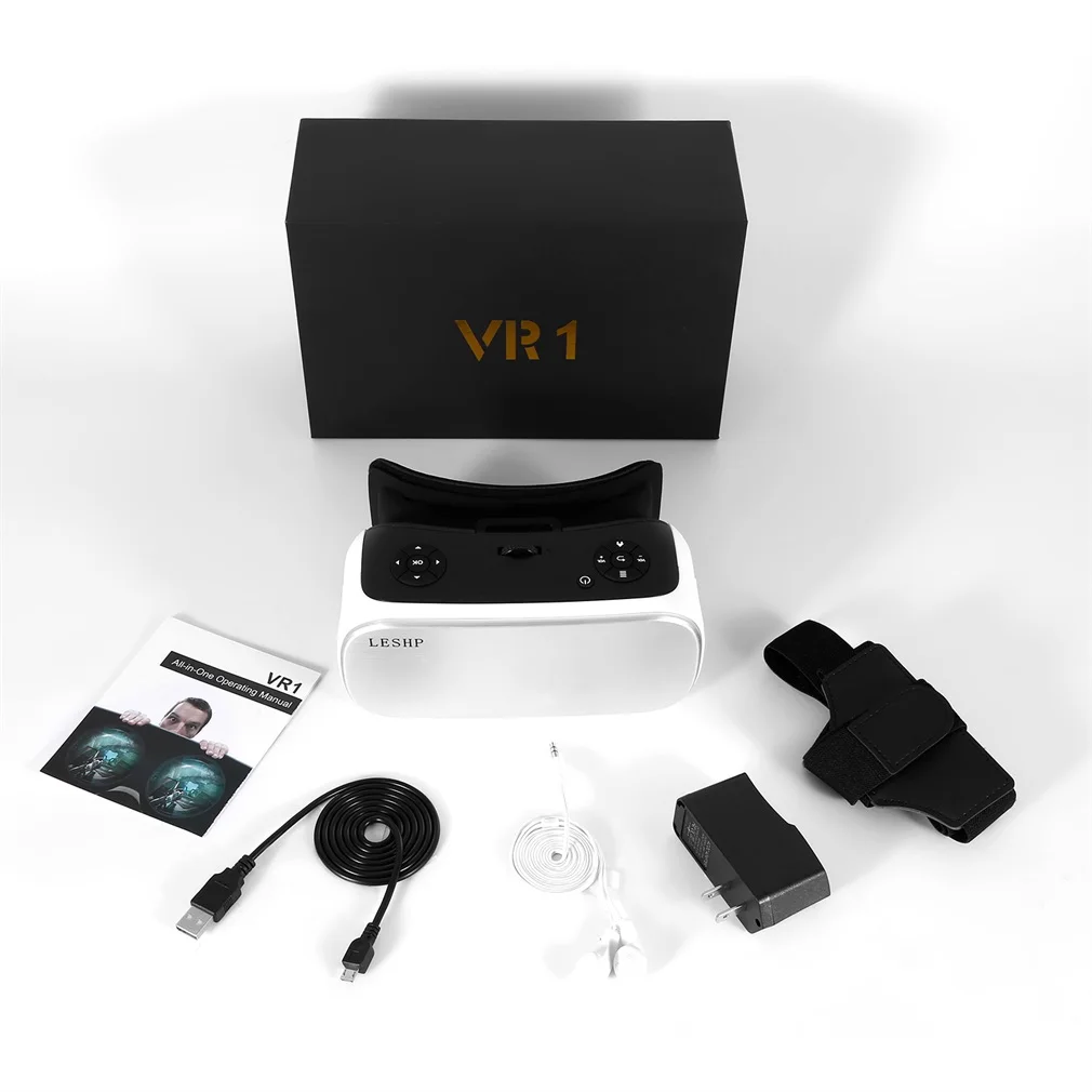 

3D VR Virtual Reality Glasses Headset Box 1.8Ghz Quad-core for PC Movie Games HDMI 1080P Immersive US Plug