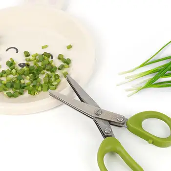 

15cm Minced 3 Layers Basil Rosemary Kitchen Multi-Layers scissor Shredded Chopped Scallion Cutter Herb Laver Spices Cook Tool Cu