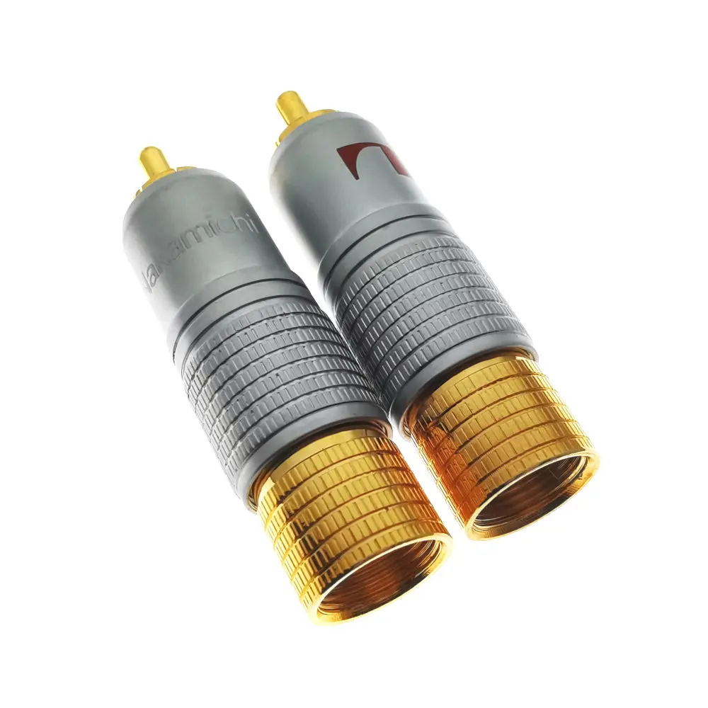 4 пары Nakamichi 24K позолоченный RCA штекер аудио кабель Разъем