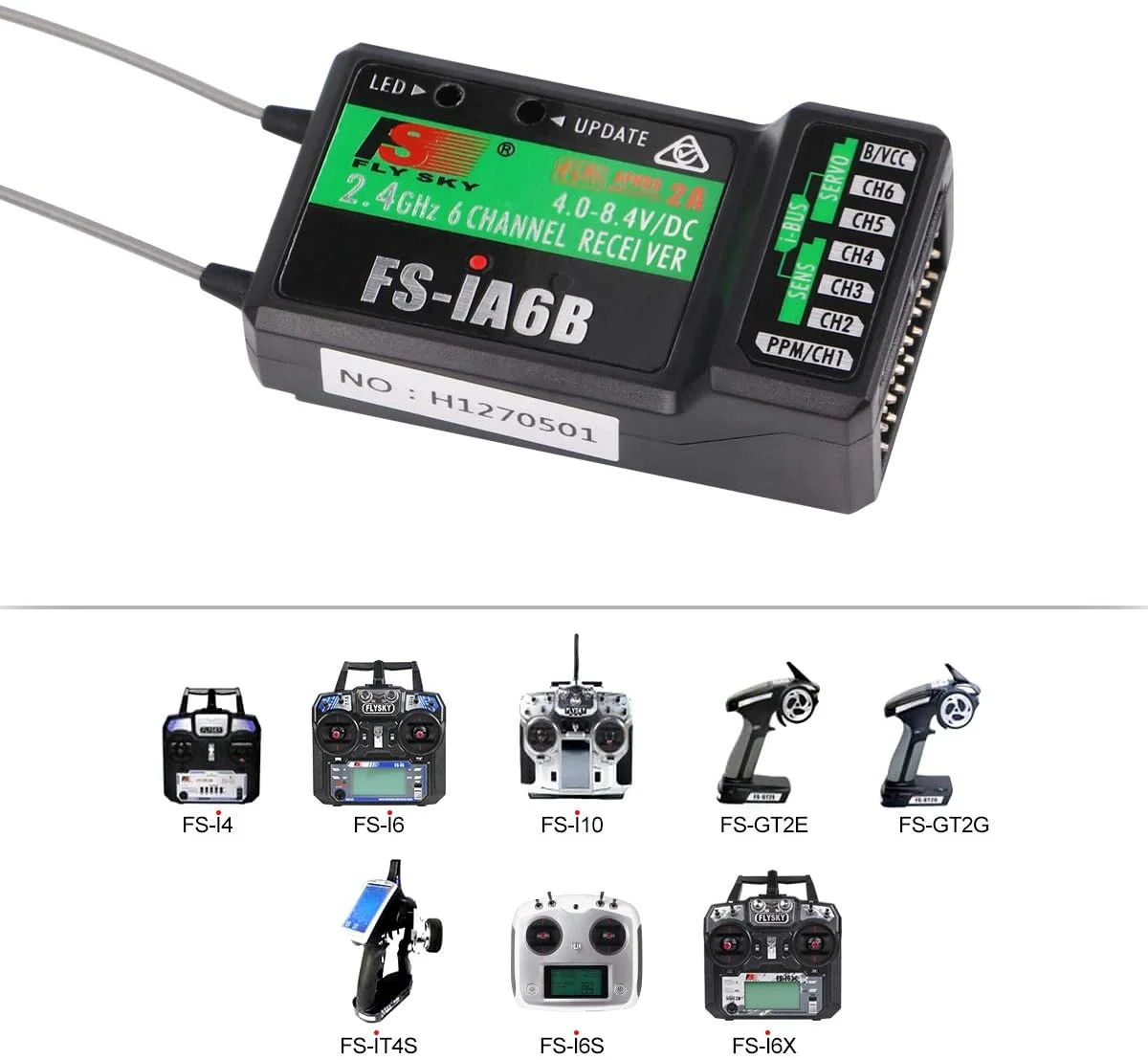 Flysky FS-i6X 10CH Radio Transmitter + Flysky ia10B Receiver 2.4GHz, AFHDS 2A for FPV Racing RC Drone Quadcopter 17 CHB (GLYEKD) FS-j4 FS i6